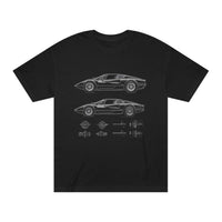 1970s Sports Car Blueprint Tee